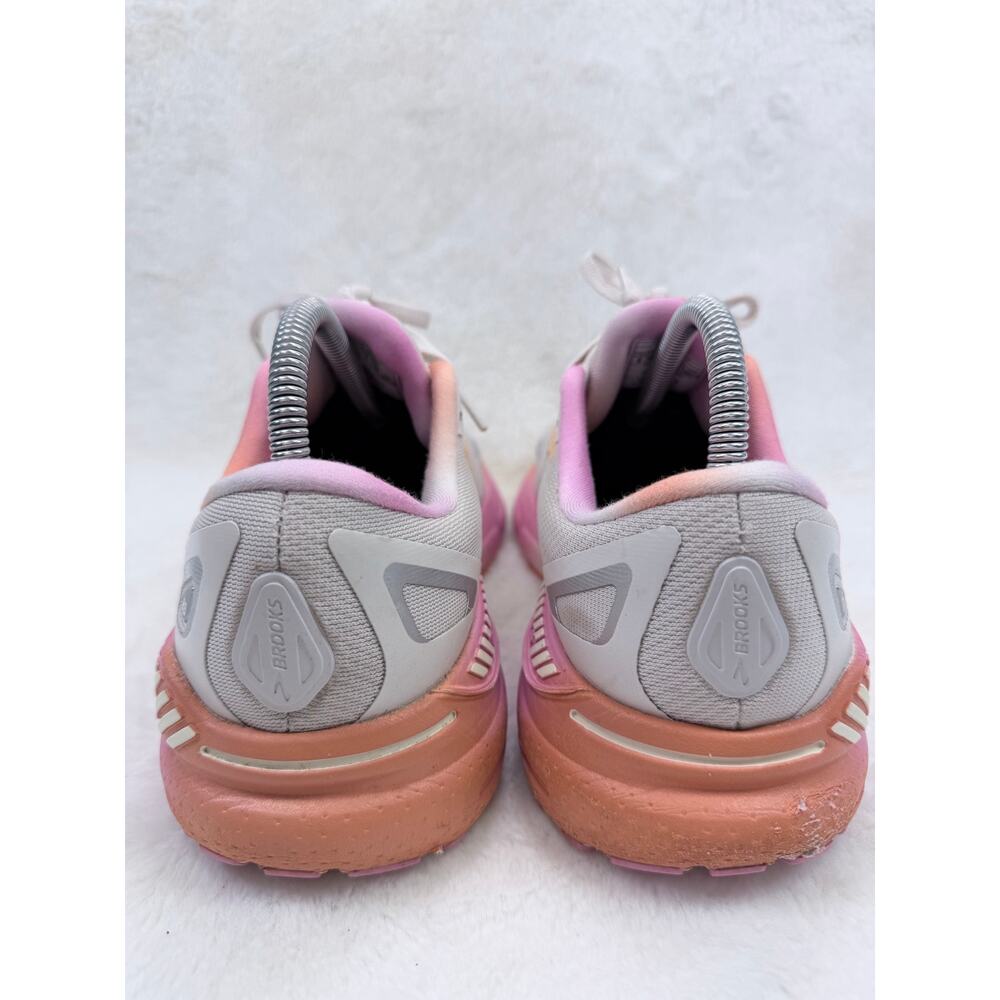 Brooks Adrenaline GTS 23 Womens Running Shoes White Sand Sunset Fuchsia 9 - Picture 4 of 10